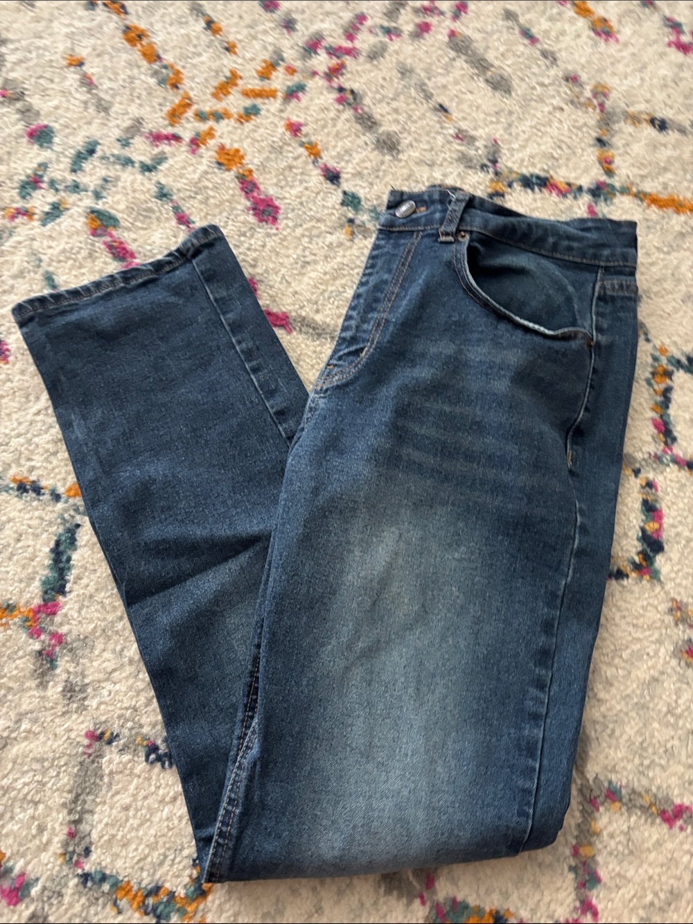 Men's Straight Fit Blue Denim Jeans